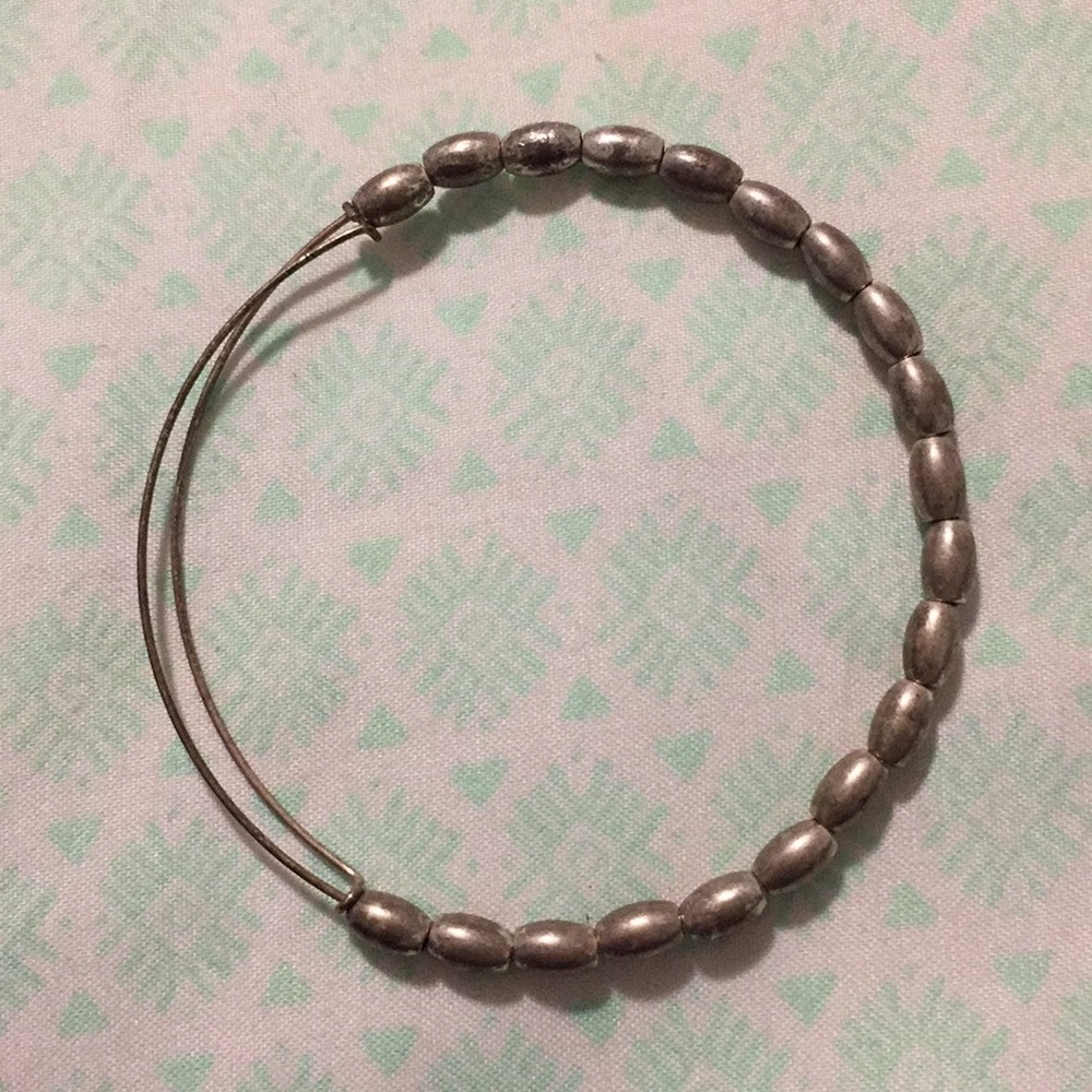 Alex and ani silver beaded bangle
